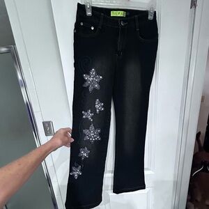 ZIAI one of a kind rare find sequined jeans NWOT measures 25x28